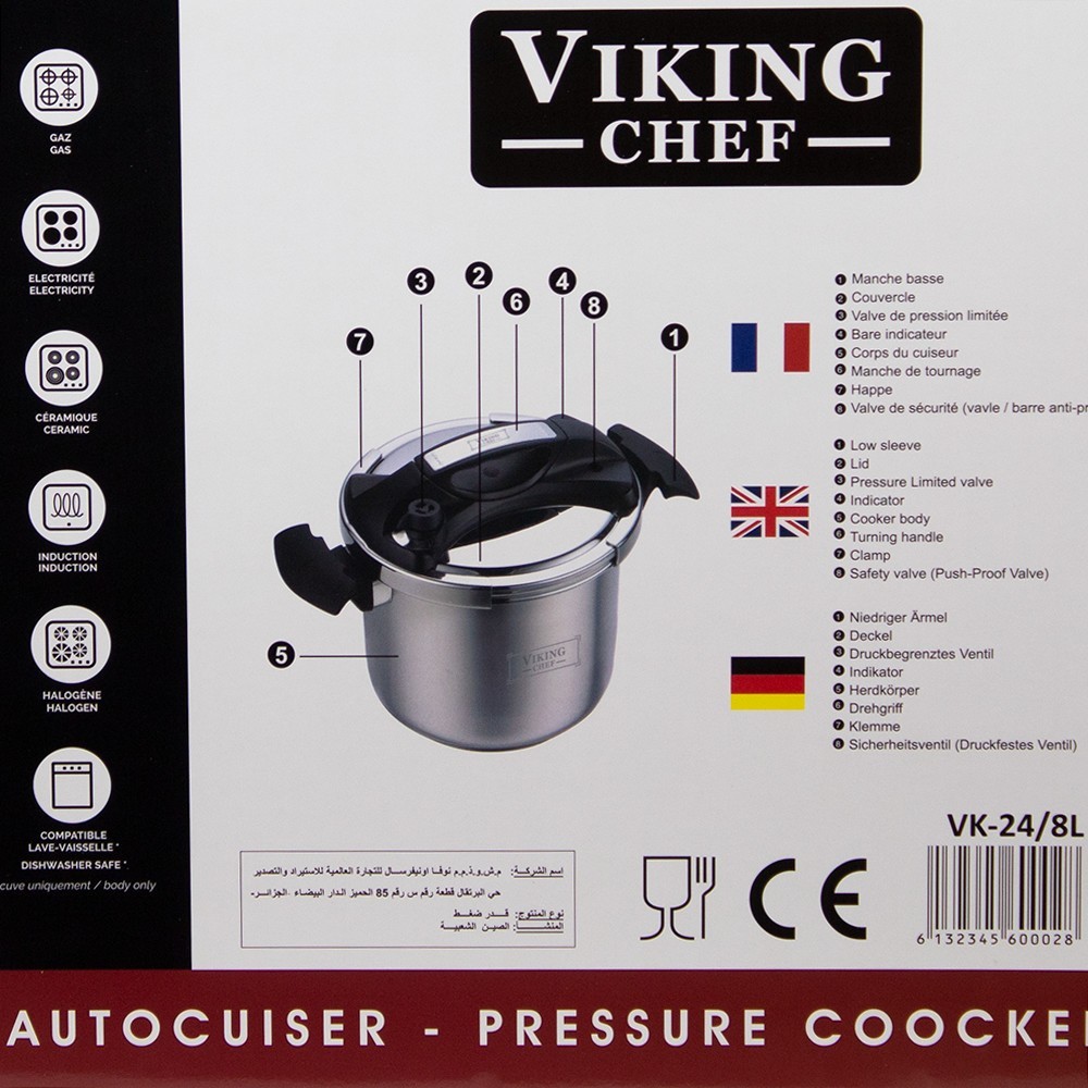 Cocotte Autocuiseur 10L En INOX Tous-Feux Induction Viking Chef